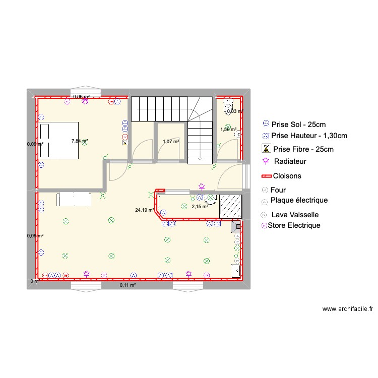 Yannick_House. Plan de 11 pièces et 37 m2