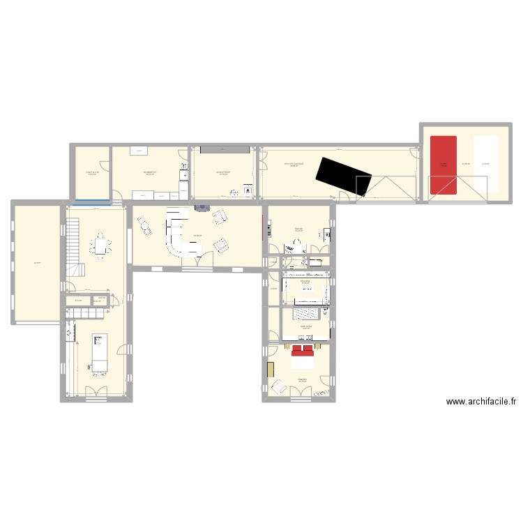 MOGADOR RENOV JUIN. Plan de 43 pièces et 900 m2