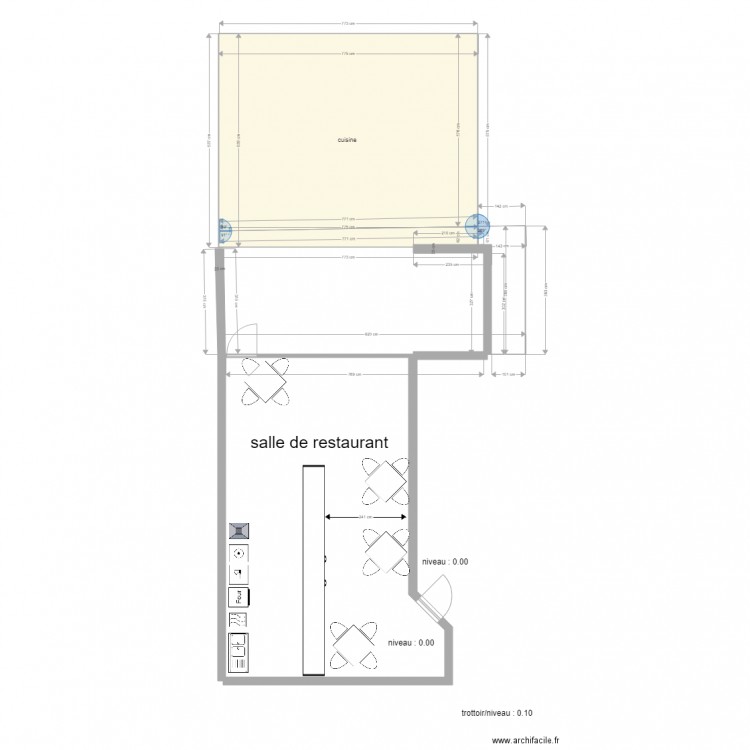 AQUAPIZZA avant travaux . Plan de 0 pièce et 0 m2