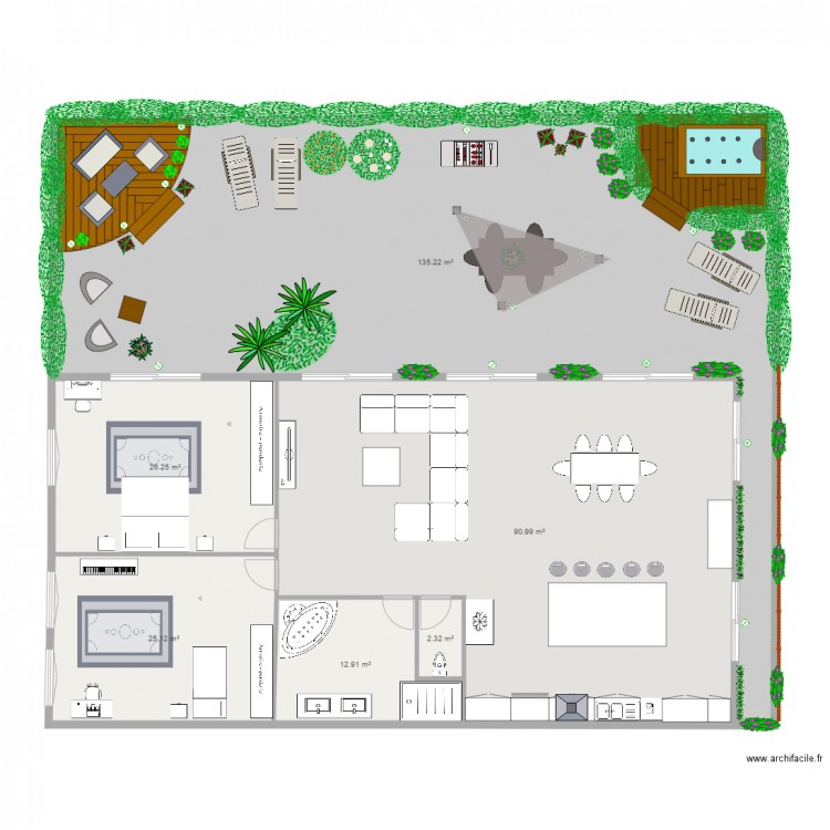 plan jardin. Plan de 0 pièce et 0 m2