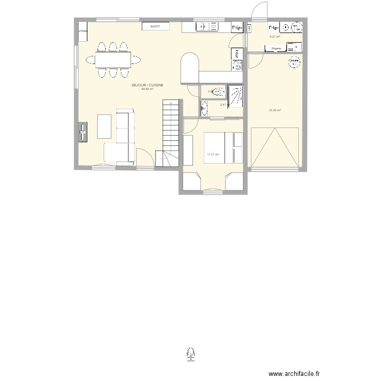 maison rdc ploneour. Plan de 0 pièce et 0 m2