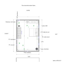 Plan électricité atelier 1er étage