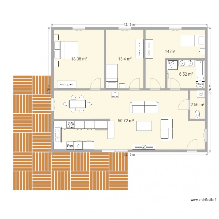 maison container projet 1 v2. Plan de 0 pièce et 0 m2