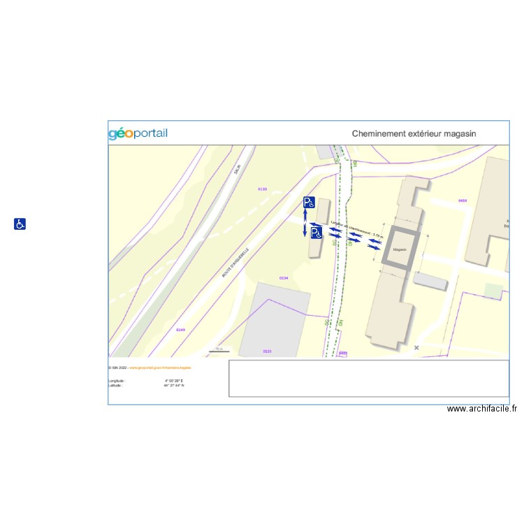 Plan accès magasin Aiguebelle. Plan de 0 pièce et 0 m2