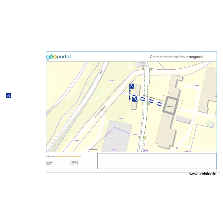 Plan accès magasin Aiguebelle. Plan de Plan accès magasin Aiguebelle. Plan de