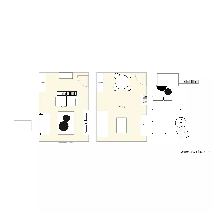 salon. Plan de 