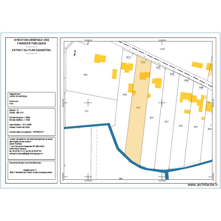 Cadastre . Plan de 0 pièce et 0 m2