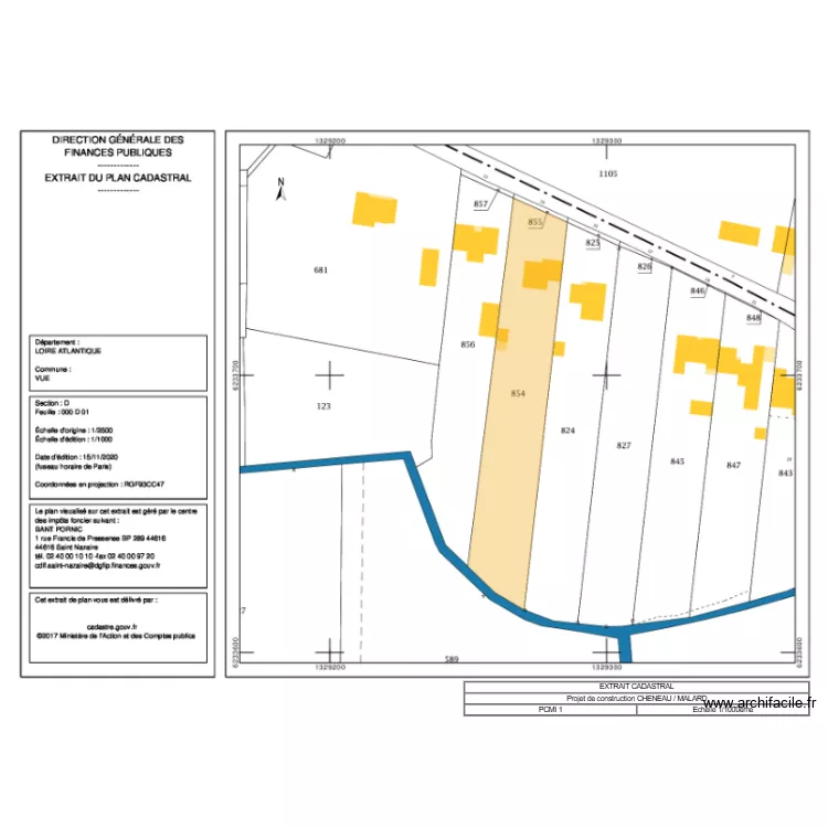 Cadastre. Plan de 