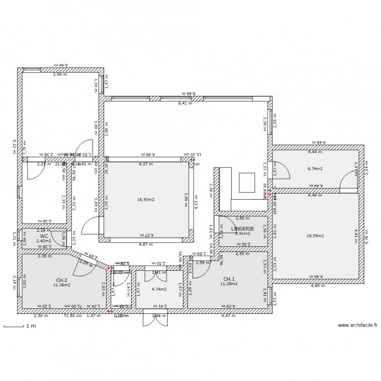 maison patio et terrasse. Plan de 0 pièce et 0 m2
