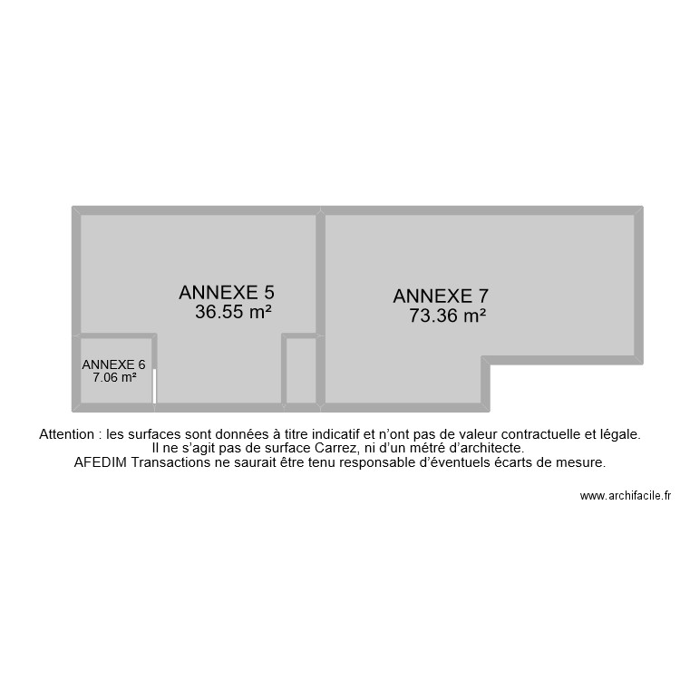 BI 9625 ANNEXES ETAGE . Plan de 4 pièces et 63 m2