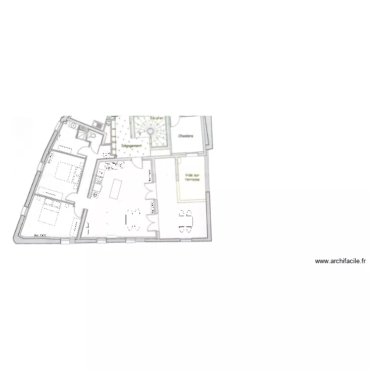 T3 terrasse. Plan de T3 terrasse. Plan de