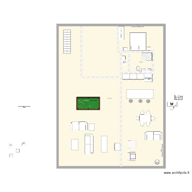 rez jardins SS. Plan de 0 pièce et 0 m2