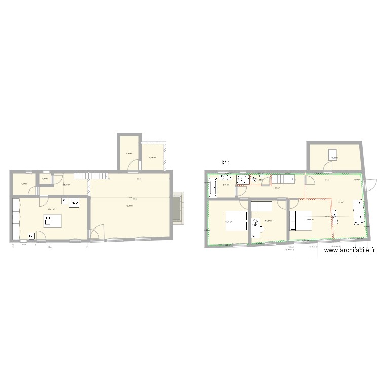 petite maison 3 2 22 étage 1 option 3. Plan de 0 pièce et 0 m2