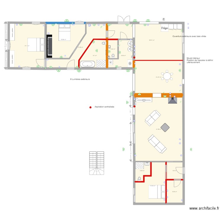 Plan RDC Molieres  central 25 juin 2017. Plan de 0 pièce et 0 m2