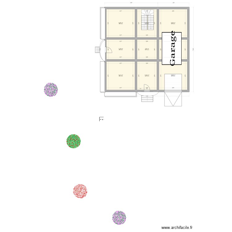 Yacine plan . Plan de 9 pièces et 117 m2