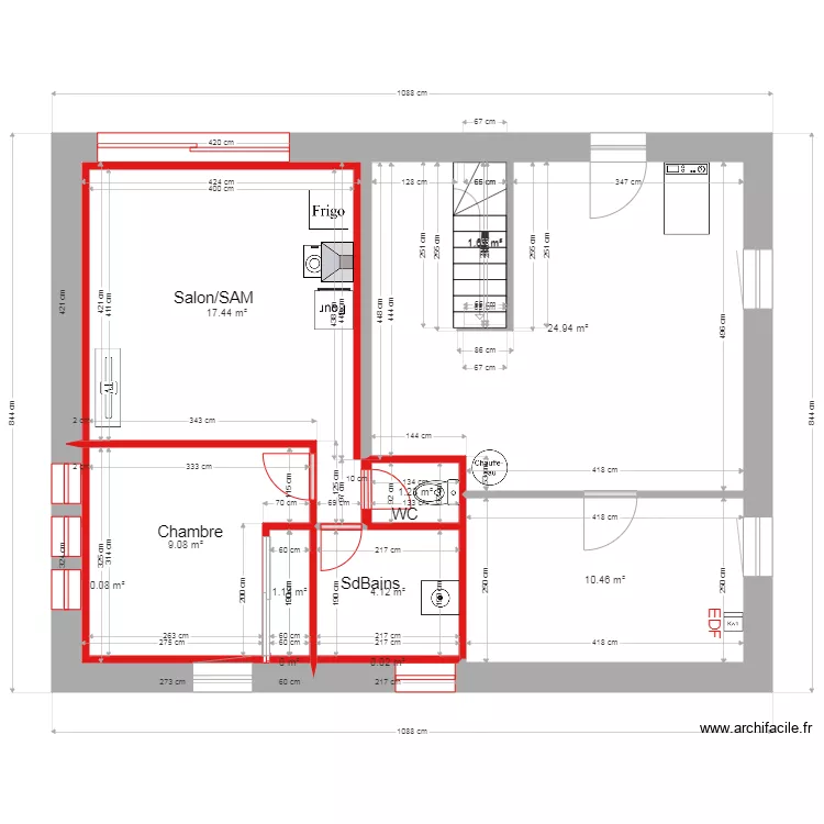 maison petit bois. Plan de 