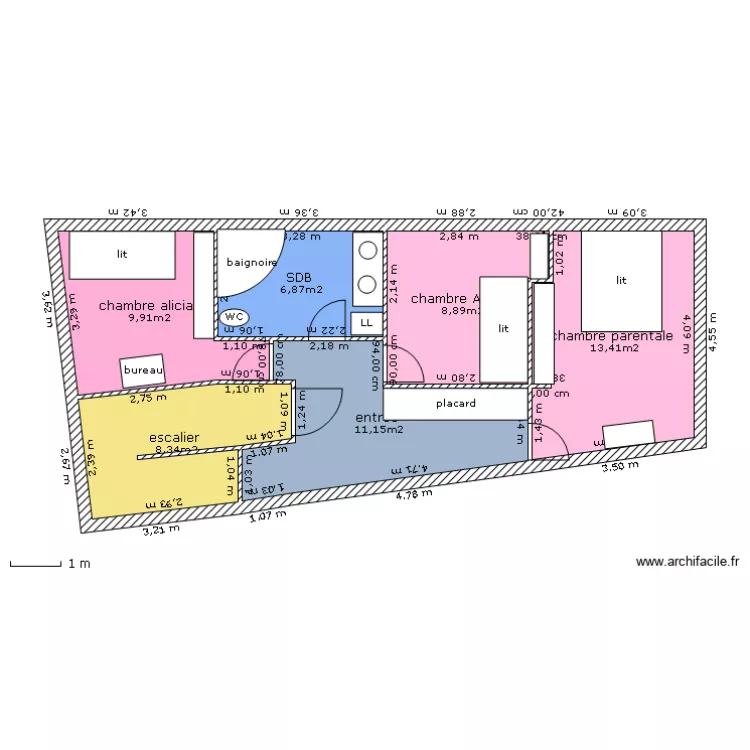 2eme etage VERNET les Bains. Plan de 2eme etage VERNET les Bains. Plan de