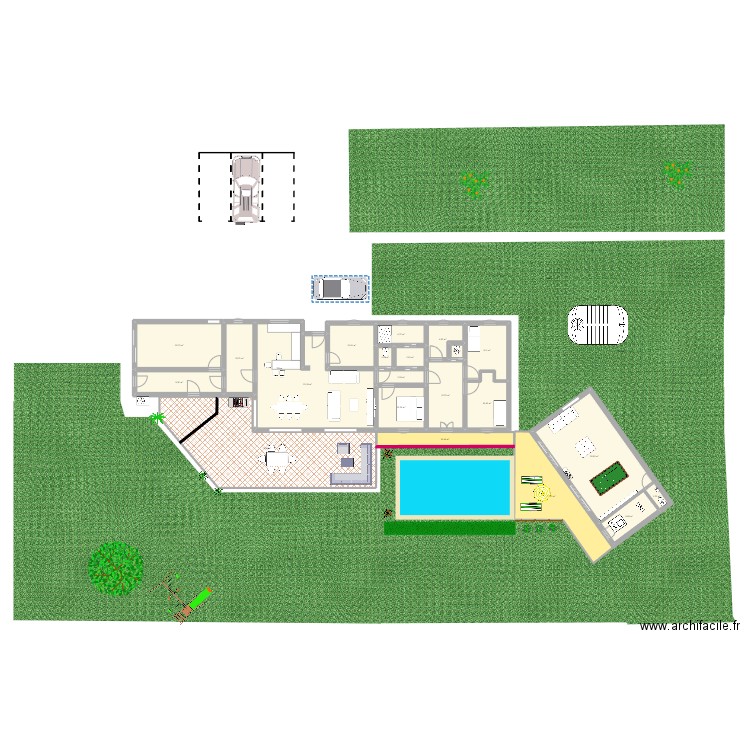 Version 2023. Plan de 21 pièces et 322 m2