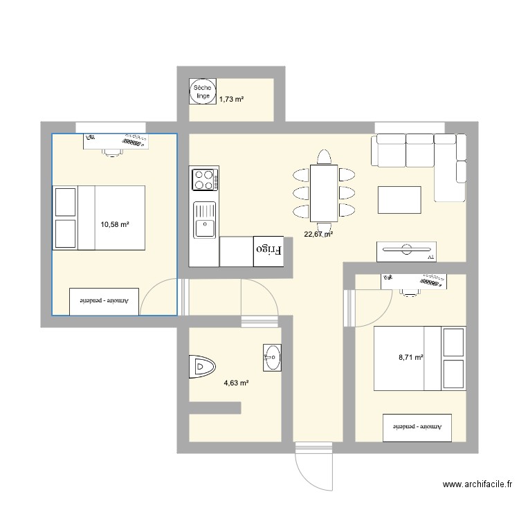 amial. Plan de 0 pièce et 0 m2