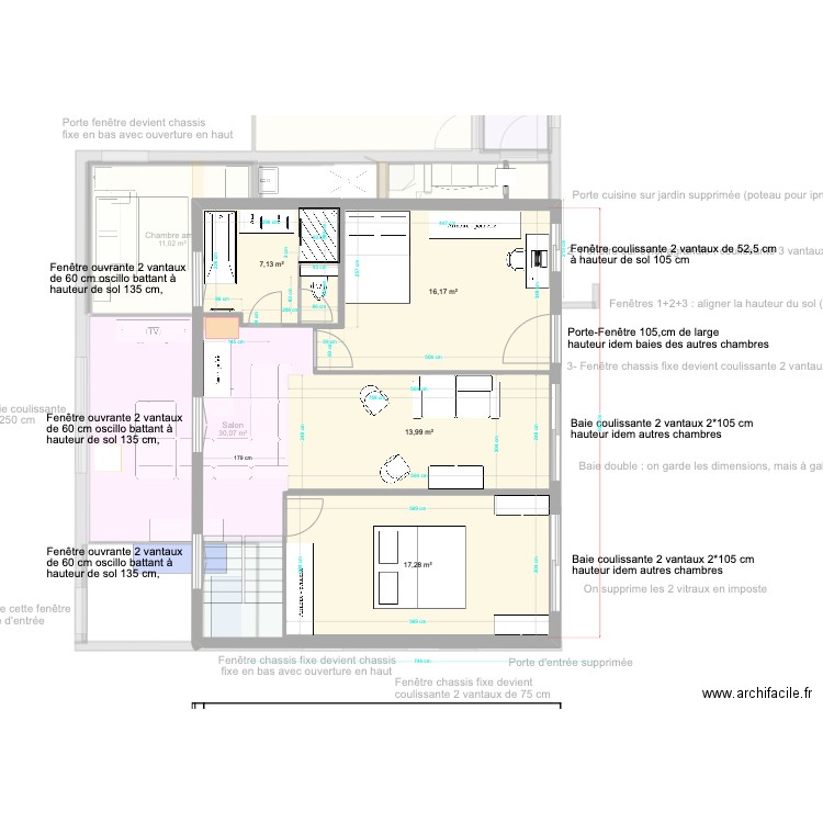 20230305plus. Plan de 11 pièces et 144 m2