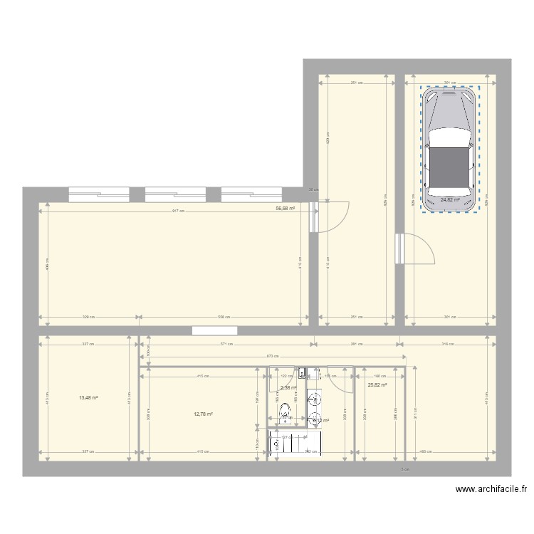  projet 3. Plan de 7 pièces et 142 m2
