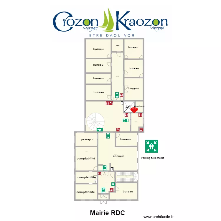hotel de ville RDC. Plan de 