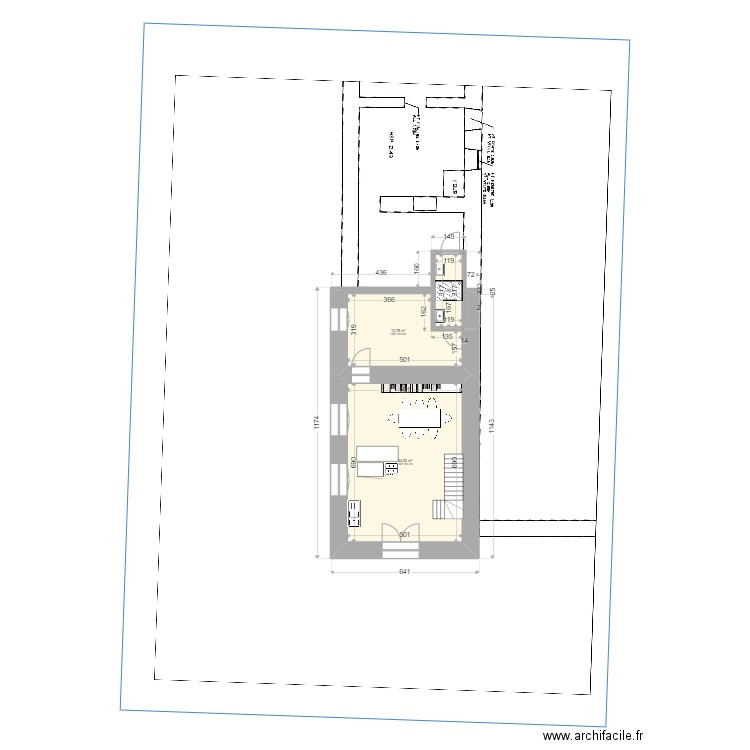 Vo_Longère. Plan de 6 pièces et 78 m2