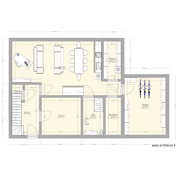 Aur. Plan de 8 pièces et 110 m2