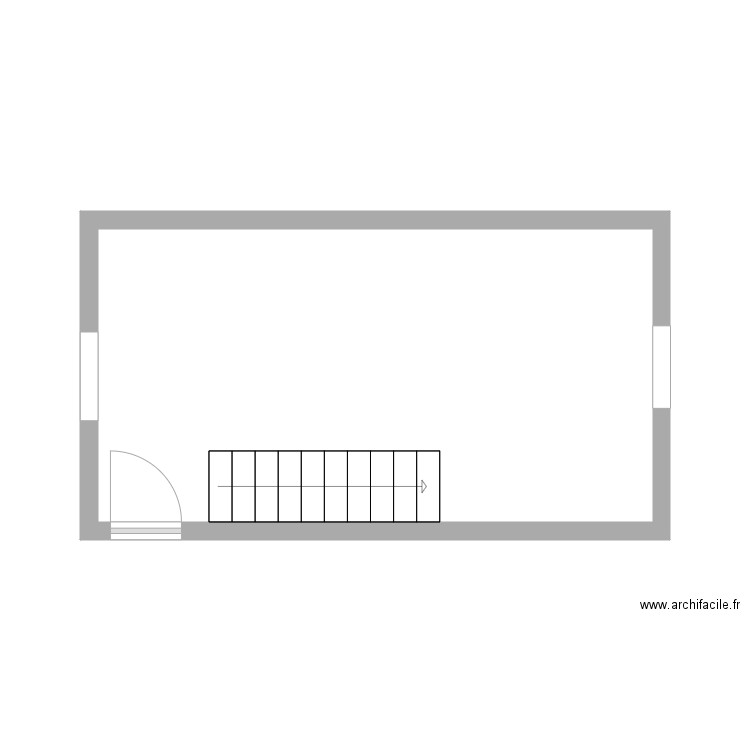 j.no . Plan de 1 pièce et 21 m2