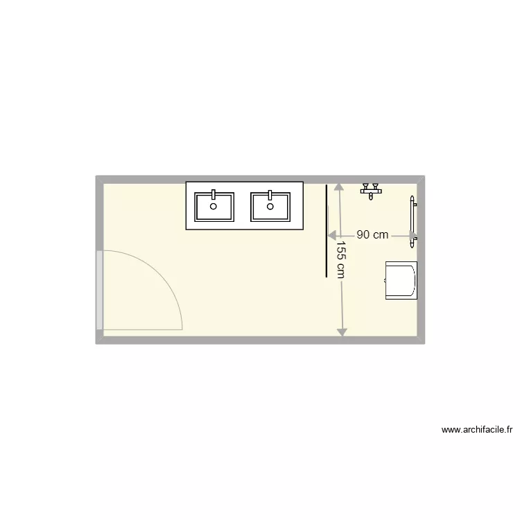 Liegeois SDB existant. Plan de 