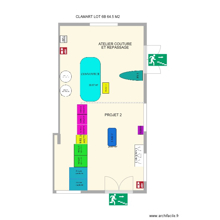 PROJET LAVERIE MINDAS CLAMART 2. Plan de 0 pièce et 0 m2