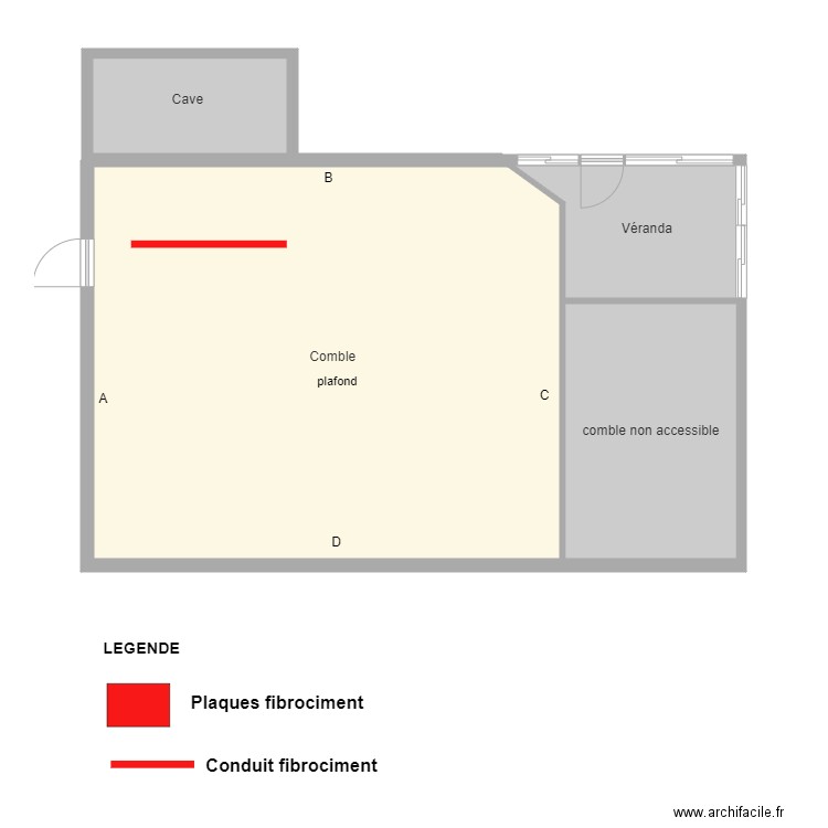 tuffé comble. Plan de 0 pièce et 0 m2