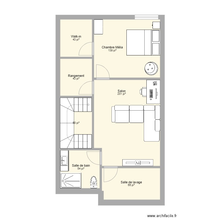 Maison de ville Traversée SOUS SOL. Plan de 0 pièce et 0 m2