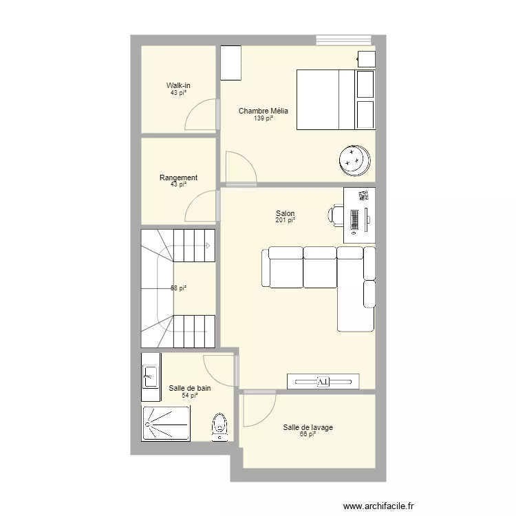 Maison de ville Traversée SOUS SOL. Plan de Maison de ville Traversée SOUS SOL. Plan de