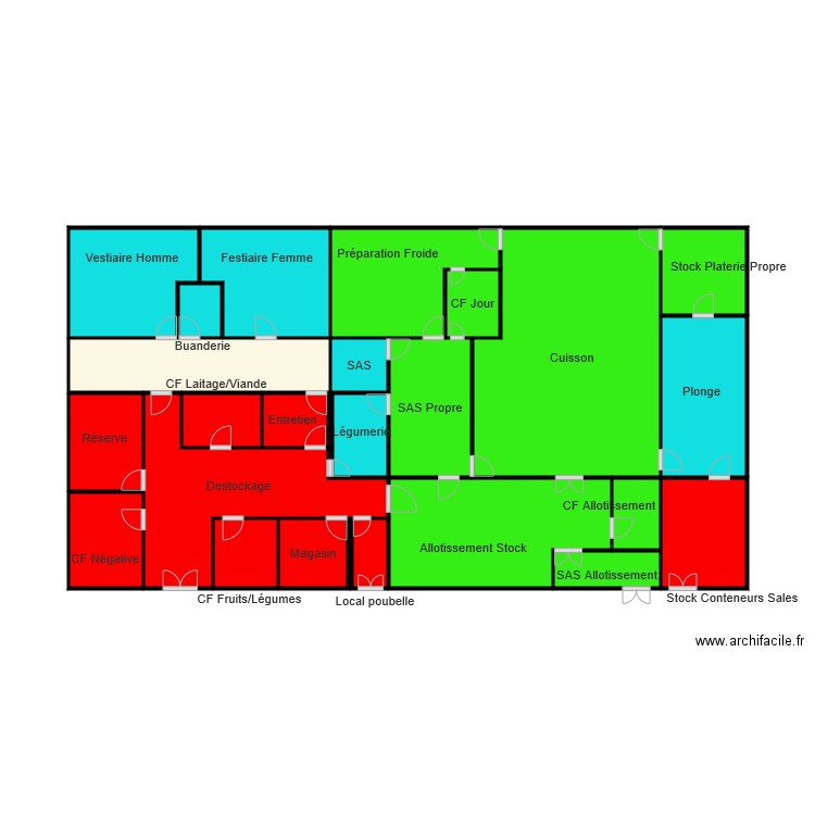 Cuisine Centrale de Fos sur Mer. Plan de 0 pièce et 0 m2