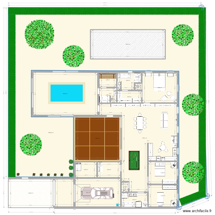 SAINT JOSEPH phase 6- 241.38 m2. Plan de 19 pièces et 721 m2