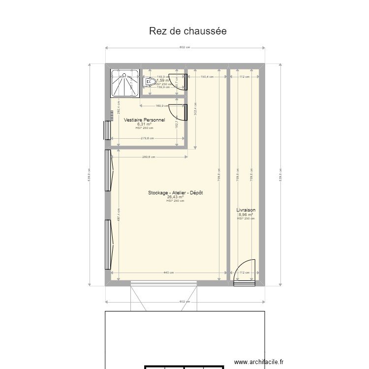 Route de Lieury RDC Atelier. Plan de 0 pièce et 0 m2