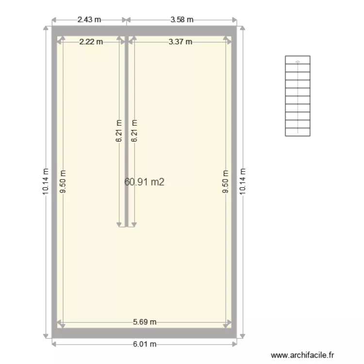 Bel &eacute;tage. Plan de 