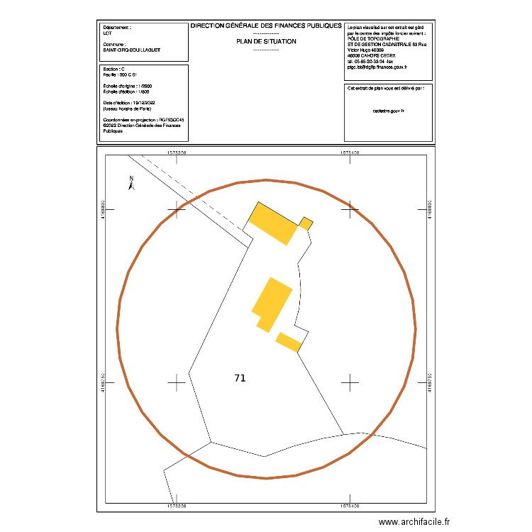 PLAN DE SITUATION (1). Plan de 0 pièce et 0 m2