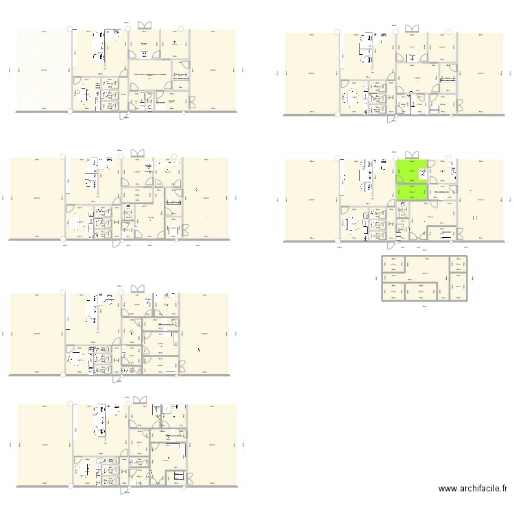 Debonnaventures. Plan de 99 pièces et 1308 m2