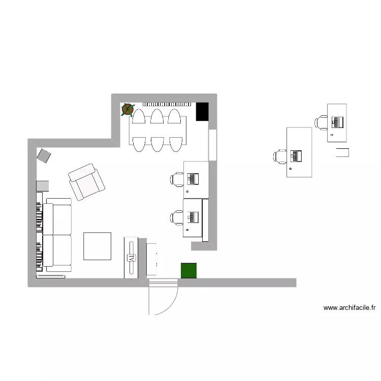 salon. Plan de 