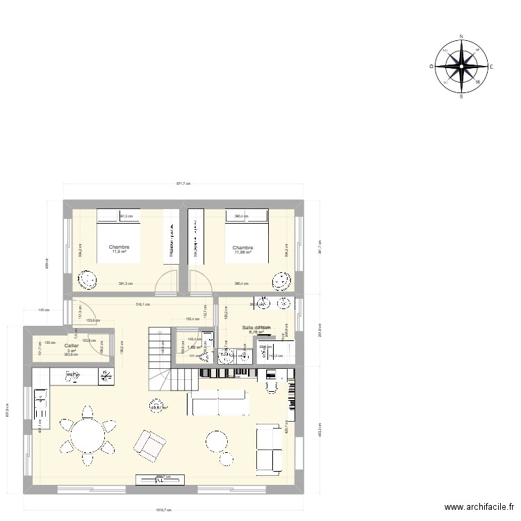 Petite Maison New 3. Plan de 6 pièces et 85 m2