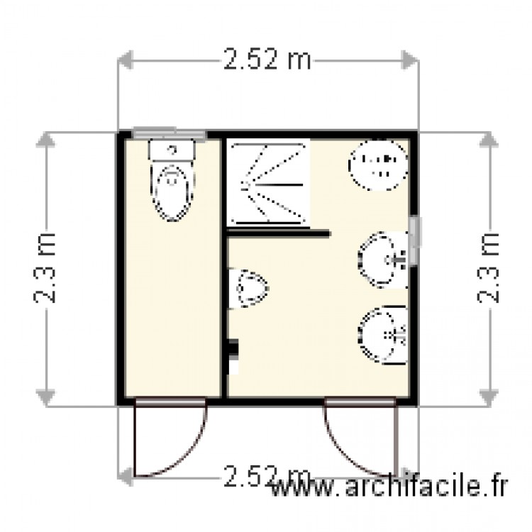 SANITAIRE 1. Plan de 0 pièce et 0 m2