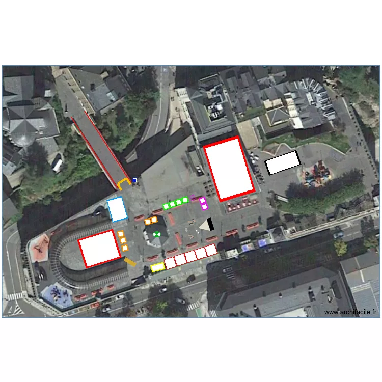 HR23 PYR - Andorre / Village. Plan de 