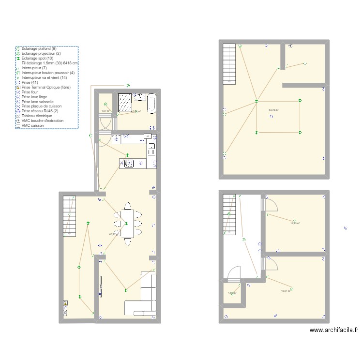 rdc_patrick_v2. Plan de 7 pièces et 157 m2