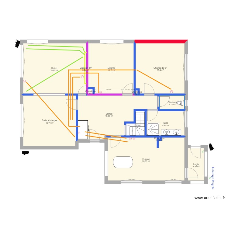 RDC Réseau. Plan de 0 pièce et 0 m2