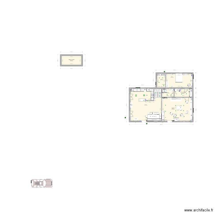 plan RDC GROIX RDC 2022 10 17. Plan de 7 pièces et 145 m2