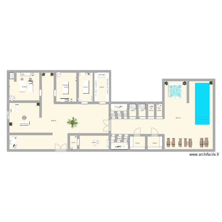 Spaaa. Plan de 0 pièce et 0 m2