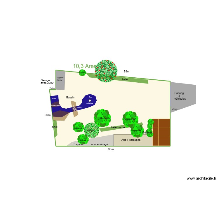  Projet verger Emilie 01C. Plan de 1 pièce et 16 m2