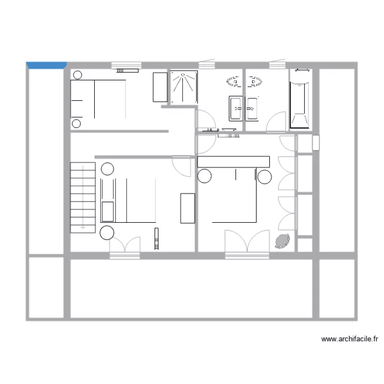 Plan chalet 2 étage variante escalier. Plan de Plan chalet 2 étage variante escalier. Plan de